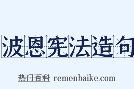 波恩宪法造句是什么意思的图片
